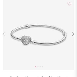Pandora Moments Sparkly Heart Clasp Bracelet